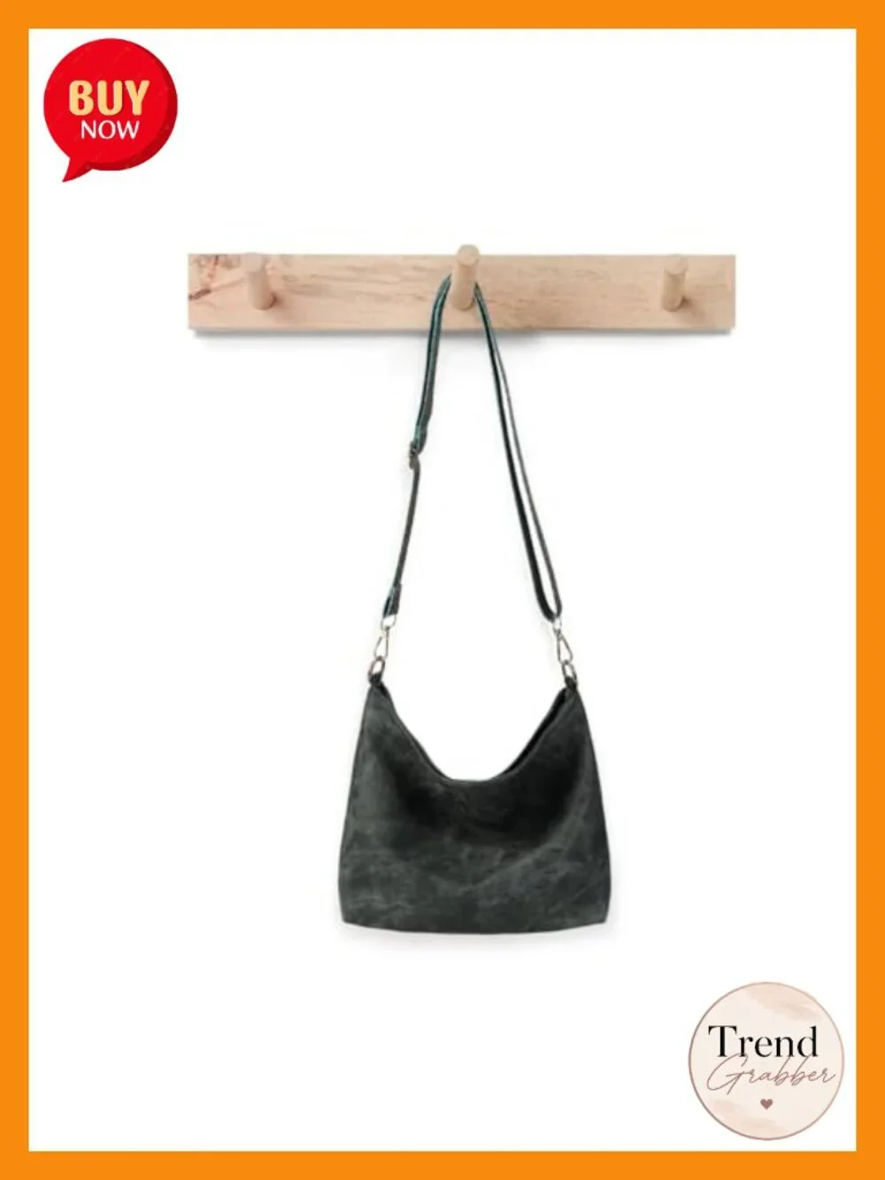 Genuine Leather Slouchy Bucket Crossbody Hobo Bag Travel Shoulder Purse